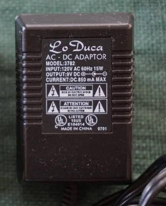 New Lo Duca 3782 AC Adapter 9V DC 850mA